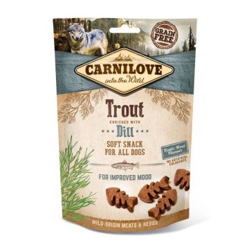 Carnilove Dog Soft Snack Trout with Dill 200g (Menge: 10 je Bestelleinheit) Carnilove Dog Soft Snack Trout with Dill 200g (Menge: 10 je Bestelleinheit)