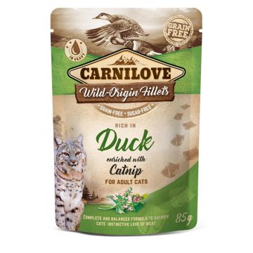 Carnilove Cat Pouch Duck with Catnip 85g (Menge: 24 je Bestelleinheit) Carnilove Cat Pouch Duck with Catnip 85g (Menge: 24 je Bestelleinheit)
