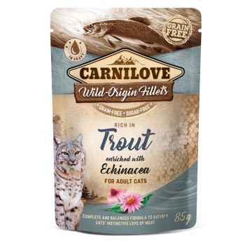 Carnilove Cat Pouch Trout with Echinacea 85g (Menge: 24 je Bestelleinheit) Carnilove Cat Pouch Trout with Echinacea 85g (Menge: 24 je Bestelleinheit)