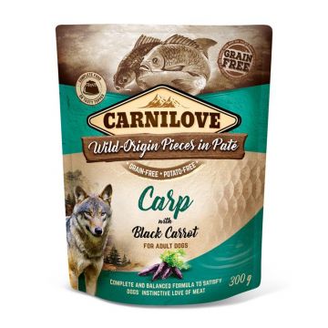 Carnilove Dog Pouch Pate Karpfen & schwarze Karotte 300g (Menge: 12 je Bestelleinheit) Carnilove Dog Pouch Pate Karpfen & schwarze Karotte 300g (Menge: 12 je Bestelleinheit)