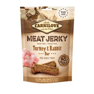 Carnilove Dog Snack Meat Jerky Turkey & Rabbit Bar 100g Carnilove Dog Snack Meat Jerky Turkey & Rabbit Bar 100g