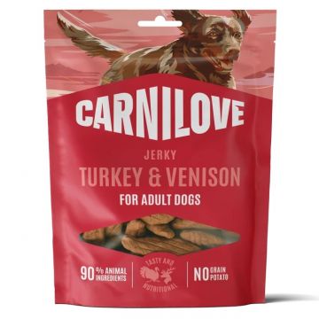Carnilove Dog Snack Jerky Turkey with Venision 100g