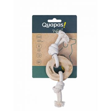 Quapas Dog Toy Coffeewood Knotted Pull Ring S