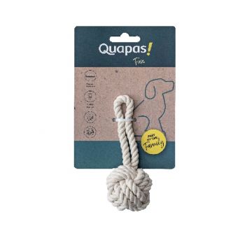 Quapas Dog Toy Rope Ball Natural M 15cm