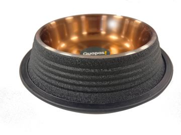 Quapas Dog Bowl non-skid Black 34cm