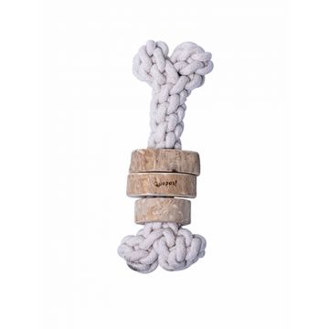Quapas Dog Toy Coffeewood Bone L
