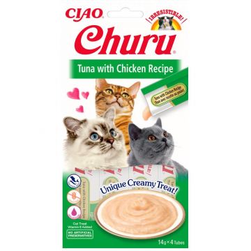 Inaba Cat Churu Tuna & Chicken 4 x 14g Inaba Cat Churu Tuna & Chicken 4 x 14g