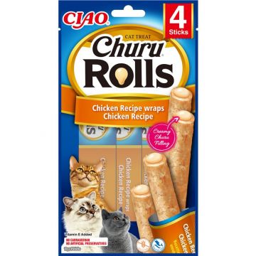 Inaba Cat Churu Rolls Chicken 4 x 10g Inaba Cat Churu Rolls Chicken 4 x 10g