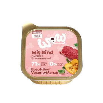 Wow Dog Schale Junior Rind 150g (Menge: 11 je Bestelleinheit) Wow Dog Schale Junior Rind 150g (Menge: 11 je Bestelleinheit)