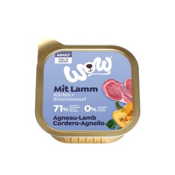 Wow Dog Schale Adult Lamm 150g (Menge: 11 je Bestelleinheit) Wow Dog Schale Adult Lamm 150g (Menge: 11 je Bestelleinheit)