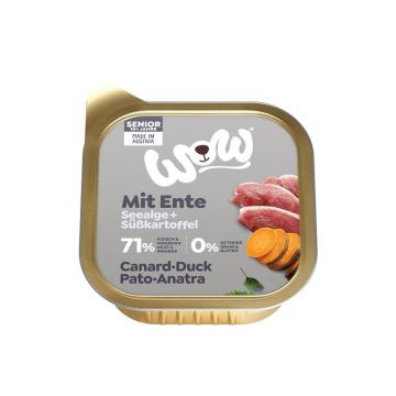 Wow Dog Schale Senior Ente 150g (Menge: 11 je Bestelleinheit) Wow Dog Schale Senior Ente 150g (Menge: 11 je Bestelleinheit)